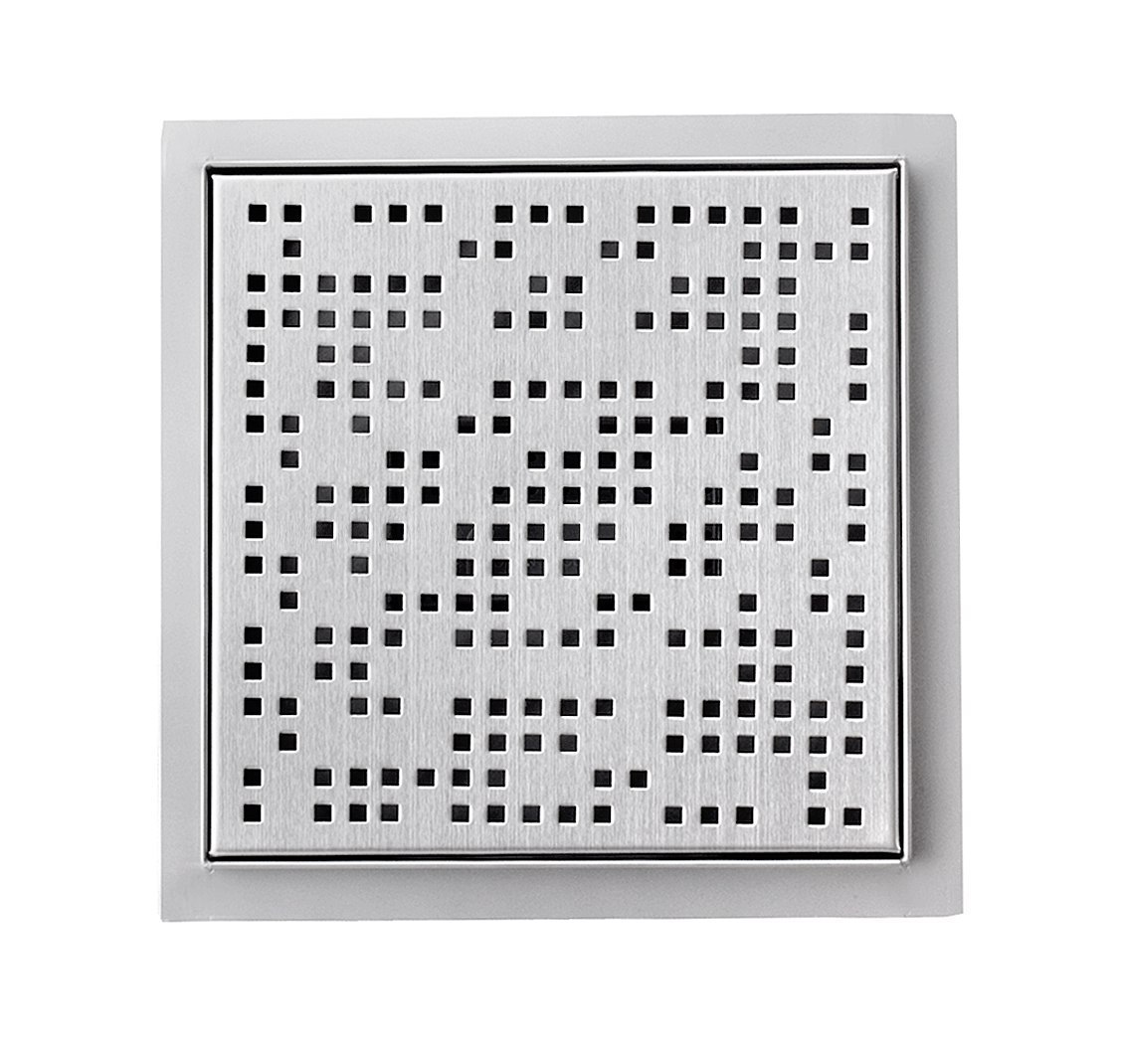 Čtvercový odtokový žlab s nerezovou mřížkou 25x25cm Pixel M16823